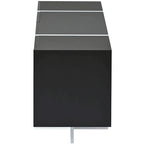 TV Stand - 74.8"W, Gloss Finish, 2 Drawers, 3 Cabinets, For 80" TVs, Particle Board, UV Surface, Black, Modern Design