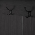 Entryway Hall Tree - 57.5"L x 77.2"H, Cushioned Bench, 4 Hooks, 2 Drawers, Pegboard, MDF/Iron, 220 lbs, 3 Colors