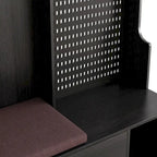 Entryway Hall Tree - 57.5"L x 77.2"H, Cushioned Bench, 4 Hooks, 2 Drawers, Pegboard, MDF/Iron, 220 lbs, 3 Colors