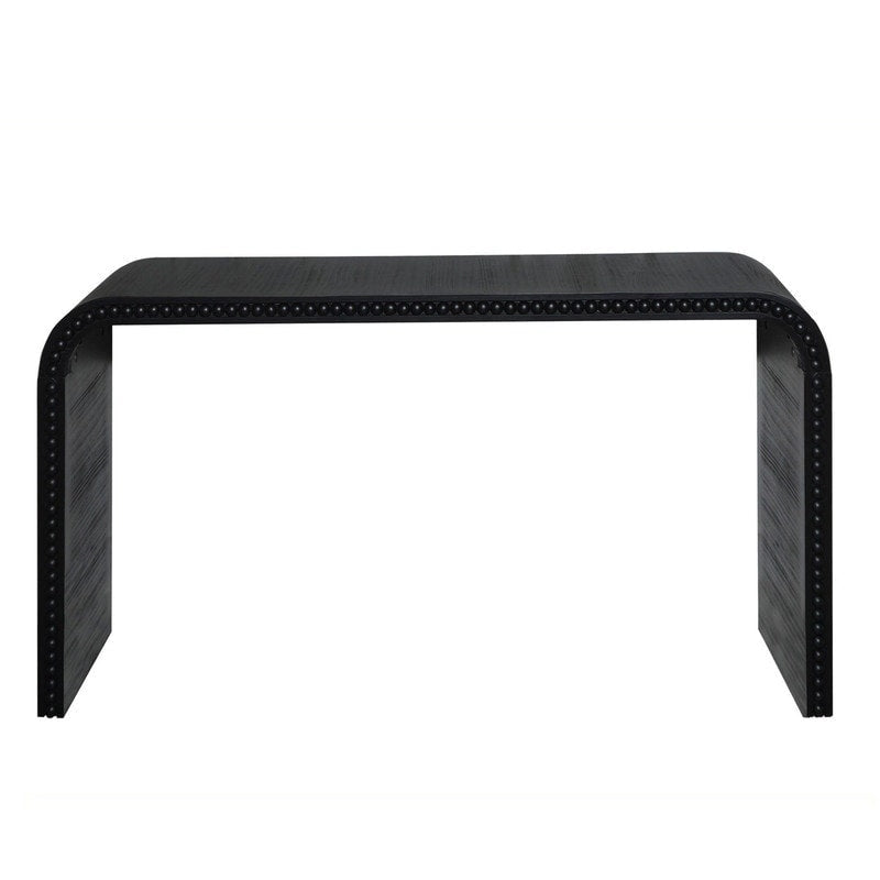 Console Table - 48"L x 16"W x 30"H, Curved Waterfall Design, Wood Beads, 150 lbs Capacity, 3 Colors, Farmhouse/Coastal