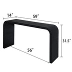 Console Table - 48"L x 16"W x 30"H, Curved Waterfall Design, Wood Beads, 150 lbs Capacity, 3 Colors, Farmhouse/Coastal