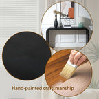 Console Table - 48"L x 16"W x 30"H, Curved Waterfall Design, Wood Beads, 150 lbs Capacity, 3 Colors, Farmhouse/Coastal