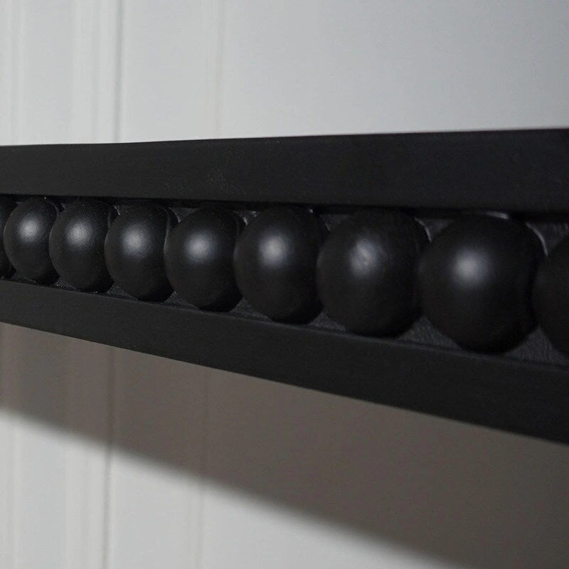 Console Table - 48"L x 16"W x 30"H, Curved Waterfall Design, Wood Beads, 150 lbs Capacity, 3 Colors, Farmhouse/Coastal