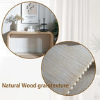 Console Table - 48"L x 16"W x 30"H, Curved Waterfall Design, Wood Beads, 150 lbs Capacity, 3 Colors, Farmhouse/Coastal