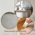 Console Table - 48"L x 16"W x 30"H, Curved Waterfall Design, Wood Beads, 150 lbs Capacity, 3 Colors, Farmhouse/Coastal