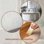 Console Table - 48"L x 16"W x 30"H, Curved Waterfall Design, Wood Beads, 150 lbs Capacity, 3 Colors, Farmhouse/Coastal