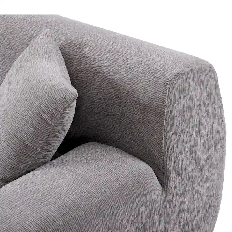 L-Shape Sofa - 111"W, 27" Deep Seat, High-Density Foam, Chenille Fabric, 400 lbs Capacity