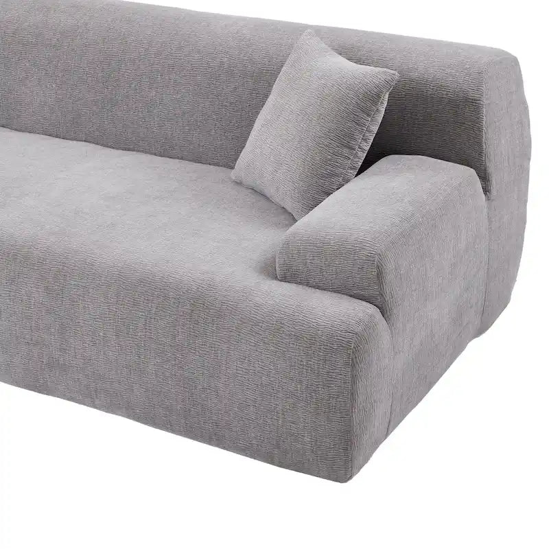 L-Shape Sofa - 111"W, 27" Deep Seat, High-Density Foam, Chenille Fabric, 400 lbs Capacity