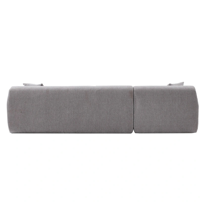 L-Shape Sofa - 111"W, 27" Deep Seat, High-Density Foam, Chenille Fabric, 400 lbs Capacity