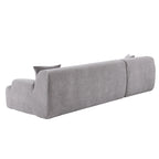 L-Shape Sofa - 111"W, 27" Deep Seat, High-Density Foam, Chenille Fabric, 400 lbs Capacity