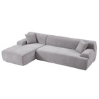 L-Shape Sofa - 111"W, 27" Deep Seat, High-Density Foam, Chenille Fabric, 400 lbs Capacity