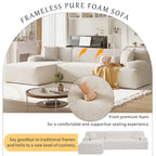 L-Shape Sofa - 111"W, 27" Deep Seat, High-Density Foam, Chenille Fabric, 400 lbs Capacity