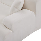 L-Shape Sofa - 111"W, 27" Deep Seat, High-Density Foam, Chenille Fabric, 400 lbs Capacity
