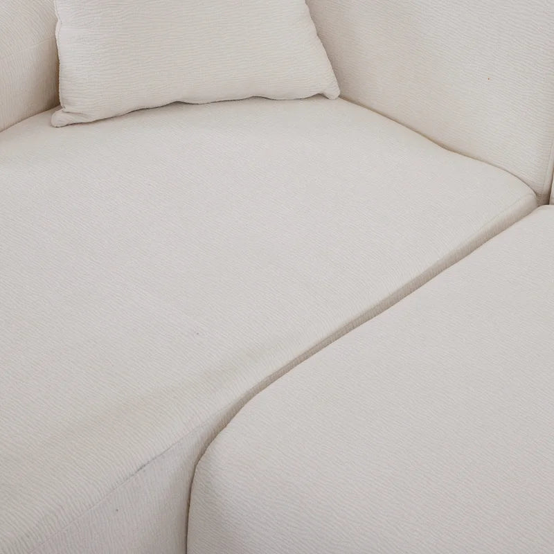 L-Shape Sofa - 111"W, 27" Deep Seat, High-Density Foam, Chenille Fabric, 400 lbs Capacity