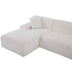 L-Shape Sofa - 111"W, 27" Deep Seat, High-Density Foam, Chenille Fabric, 400 lbs Capacity