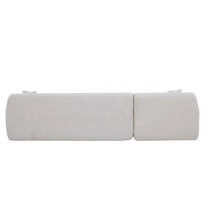 L-Shape Sofa - 111"W, 27" Deep Seat, High-Density Foam, Chenille Fabric, 400 lbs Capacity