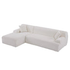 L-Shape Sofa - 111"W, 27" Deep Seat, High-Density Foam, Chenille Fabric, 400 lbs Capacity