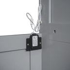 Murphy Bed - Full/Queen, Foldable, LED Lights, Wardrobe, Storage Shelves, 750 lbs, MDF/Plywood, Grey/White