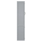 Murphy Bed - Full/Queen, Foldable, LED Lights, Wardrobe, Storage Shelves, 750 lbs, MDF/Plywood, Grey/White