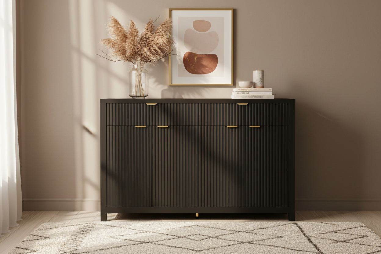 Storage Sideboard Cabinet with 3-Level Adjustable Shelves
