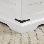 Coffee Table - 31.5"W x 31.5"D x 18.5"H, Square, Hidden Storage, Lift Top, Wood Grain, Iron Accents, Farmhouse, White