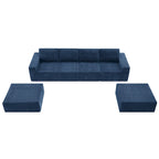 U-Shaped Modular Sofa - 6-Seat, Chenille Upholstery, Foam & Spring Cushions, 110"L, No Assembly, 330 lbs/Seat