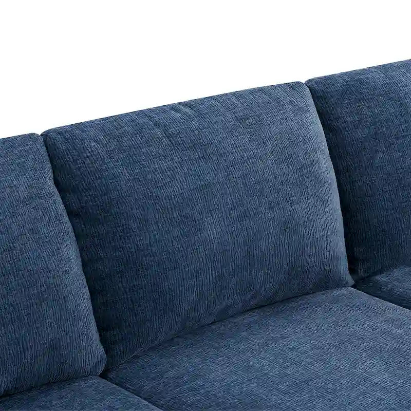 U-Shaped Modular Sofa - 6-Seat, Chenille Upholstery, Foam & Spring Cushions, 110"L, No Assembly, 330 lbs/Seat