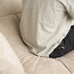 Cloud Sofa - Linen Blend, Deep Seat, Sponge & Down Feather Fill, Removable Covers, L-Shape, 4 Colors, Minimalist, Wooden Frame