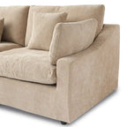Cloud Sofa - Linen Blend, Deep Seat, Sponge & Down Feather Fill, Removable Covers, L-Shape, 4 Colors, Minimalist, Wooden Frame
