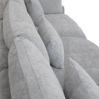 Cloud Sofa - Linen Blend, Deep Seat, Sponge & Down Feather Fill, Removable Covers, L-Shape, 4 Colors, Minimalist, Wooden Frame