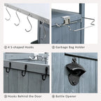 40.5" Outdoor Grill Cart - Stainless Steel Top, Solid Fir Wood, Drop Leaf, Drawer, Lockable Wheels, 230 lbs Capacity