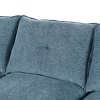 U-Shaped Sofa - 115.4"W, Chenille, 6-Seater, Button-Tufted, Removable Covers, 300 lbs/Seat, Grey/Blue/Beige, Modern