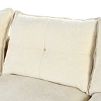 U-Shaped Sofa - 115.4"W, Chenille, 6-Seater, Button-Tufted, Removable Covers, 300 lbs/Seat, Grey/Blue/Beige, Modern