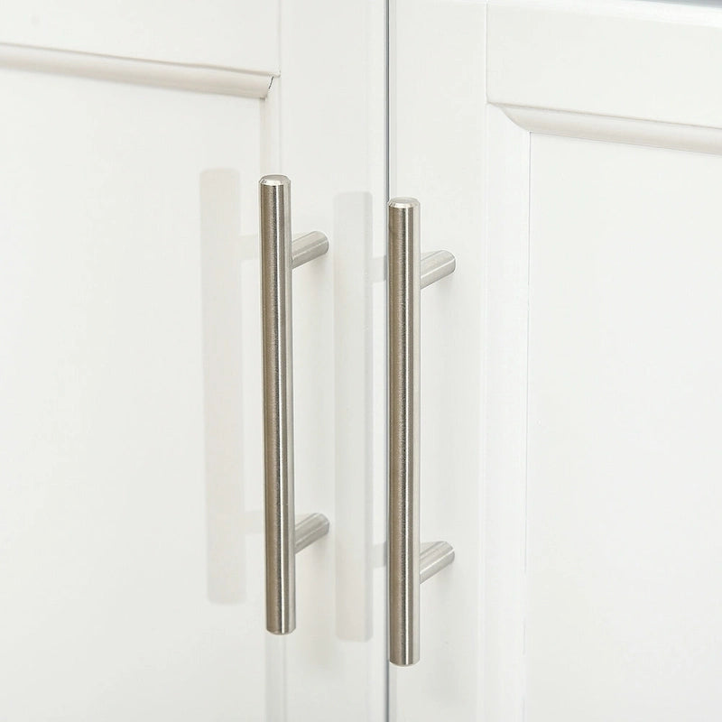 Kitchen Island on Wheels - 33"L x 18"W x 35.8"H, Stainless Steel Top, Drawer, Cabinet, Spice Rack, Towel Rack, Grey, MDF