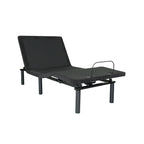 Adjustable Electric Bed Base - Twin XL, Remote Control, Zero Gravity, USB Ports, LED Lights, Steel Frame, Antique Black