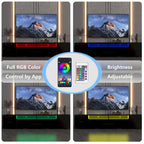 TV Console with RGB Lights - 83"W, For 80" TVs, 90% Storage, App/Remote Control, 31 Modes, Particleboard, Black, 220 lbs