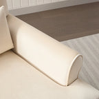 37.8" Velvet Accent Chair - Ergonomic Lumbar Support, Roman Column Legs, Circular Armrests, 220 lbs Capacity, Polyester