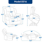 Electric Power Lift Recliner Chair - Genuine Leather, Dual Motors, 8-Point Massage, Lumbar Heat, 180° Recline