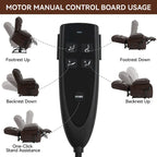 Electric Power Lift Recliner Chair - Genuine Leather, Dual Motors, 8-Point Massage, Lumbar Heat, 180° Recline