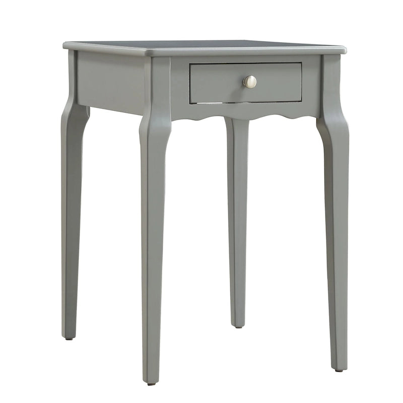 Side Table with Drawer - 16"W x 19"D x 24"H, Wood, Tapered Legs, Storage, 9 Colors, Contemporary, Poplar/MDF