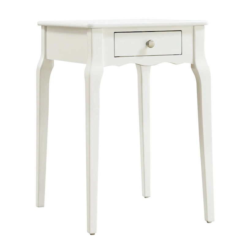 Side Table with Drawer - 16"W x 19"D x 24"H, Wood, Tapered Legs, Storage, 9 Colors, Contemporary, Poplar/MDF