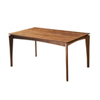 Dining Table with 6 Chairs - 59.1"W, Mid-Century Modern, Rubberwood, Upholstered Seats, 300 lbs Capacity, 6 Color Options