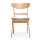 Dining Table with 6 Chairs - 59.1"W, Mid-Century Modern, Rubberwood, Upholstered Seats, 300 lbs Capacity, 6 Color Options