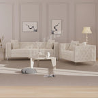 Velvet Sofa - Dutch Velvet, Iron Legs, Button Tufted, Nailhead Trim, 770-1102 lbs Capacity, Modern Transitional Style