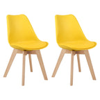 Dining Chairs Set of 2 - PU Leather Upholstered, Solid Beech Wood Legs, Ergonomic Design, 260 lbs Capacity, Modern Style