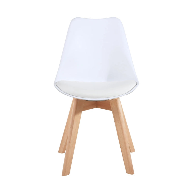 Dining Chairs Set of 2 - PU Leather Upholstered, Solid Beech Wood Legs, Ergonomic Design, 260 lbs Capacity, Modern Style