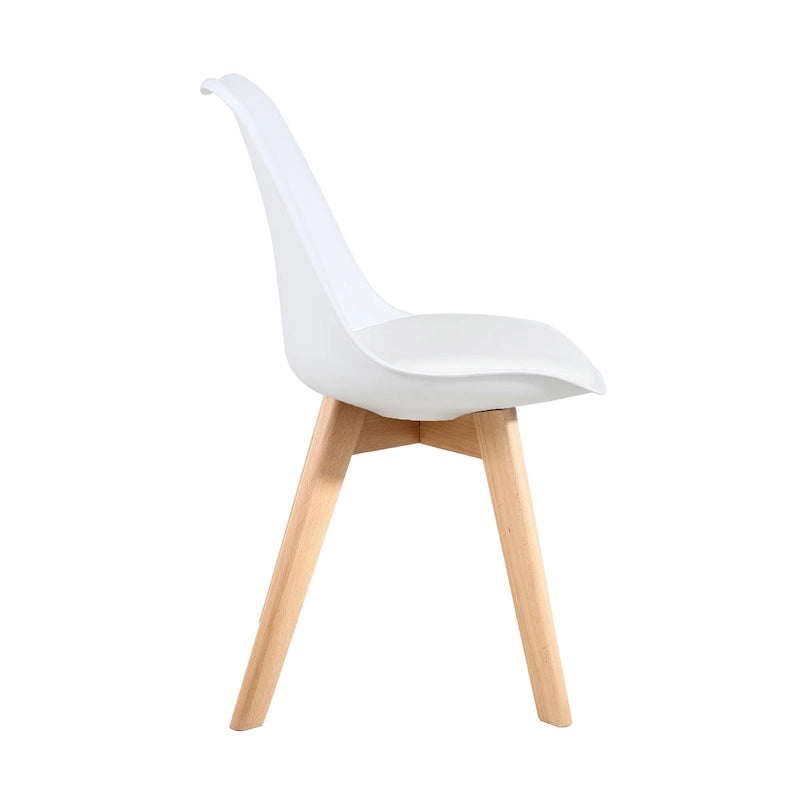 Dining Chairs Set of 2 - PU Leather Upholstered, Solid Beech Wood Legs, Ergonomic Design, 260 lbs Capacity, Modern Style