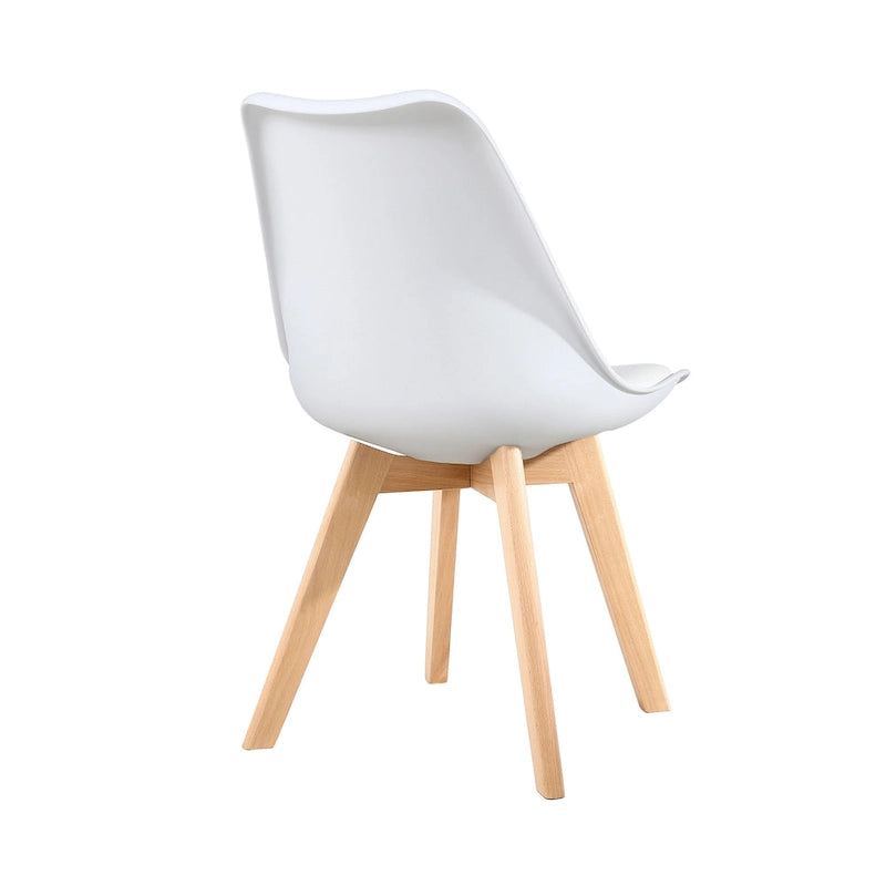 Dining Chairs Set of 2 - PU Leather Upholstered, Solid Beech Wood Legs, Ergonomic Design, 260 lbs Capacity, Modern Style