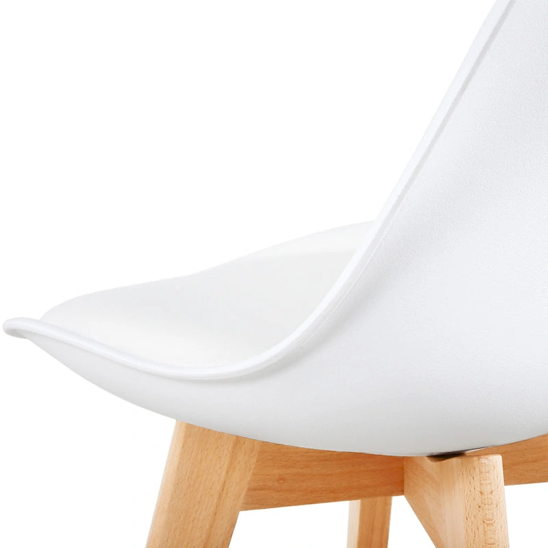 Dining Chairs Set of 2 - PU Leather Upholstered, Solid Beech Wood Legs, Ergonomic Design, 260 lbs Capacity, Modern Style