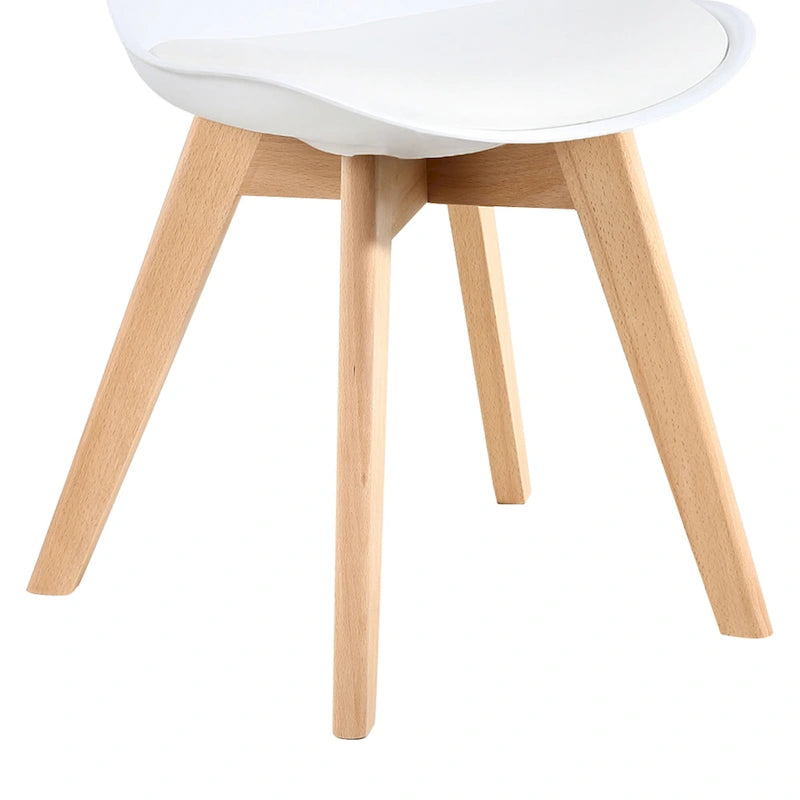 Dining Chairs Set of 2 - PU Leather Upholstered, Solid Beech Wood Legs, Ergonomic Design, 260 lbs Capacity, Modern Style